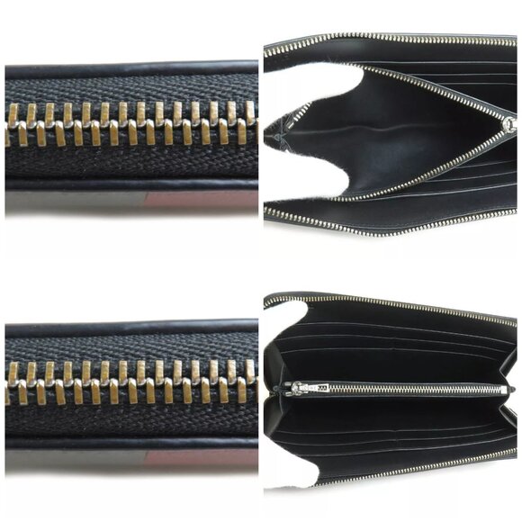 Auth LOEWE Zip Around Long Wallet Brown/Khaki Leather - Picture 16 of 16